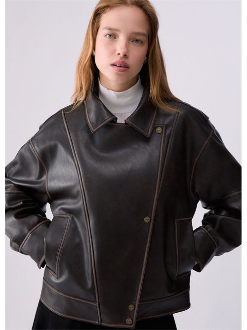 Bomber oversize in tessuto spalmato LIU JO | WF6194E1106/91419